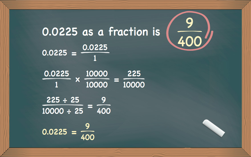 0.0225 as a fraction
