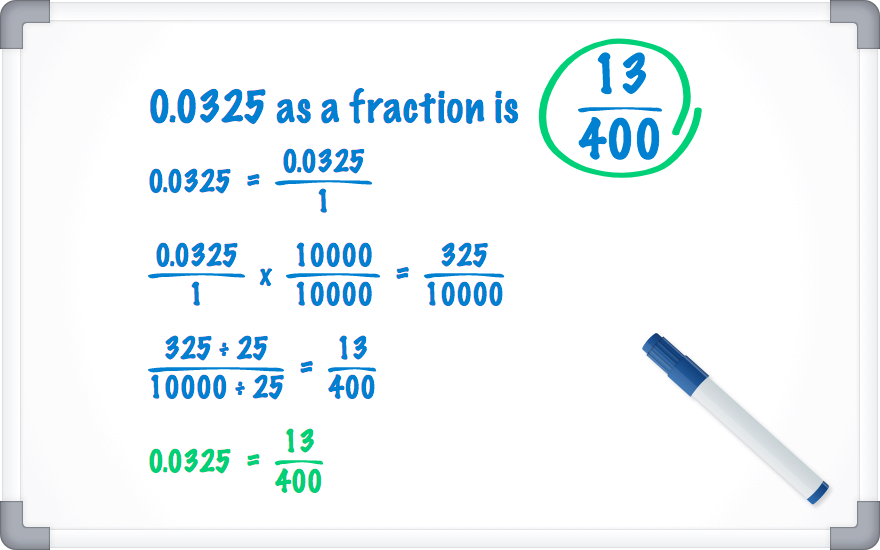 0.0325 as a fraction