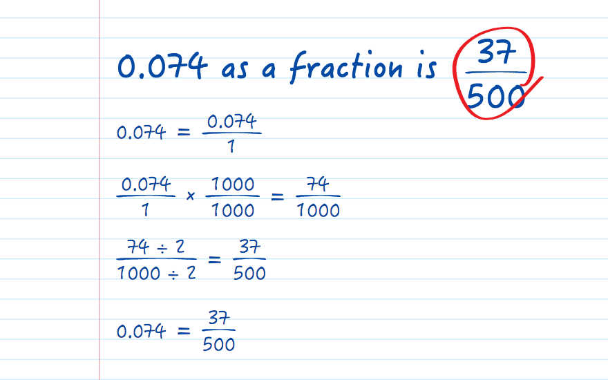 0.074 as a fraction