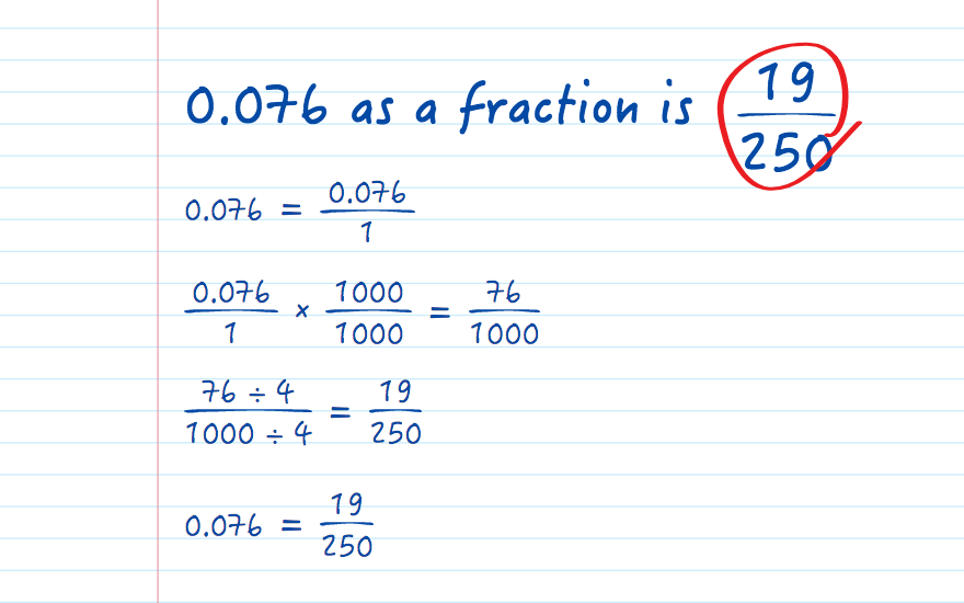 0.076 as a fraction