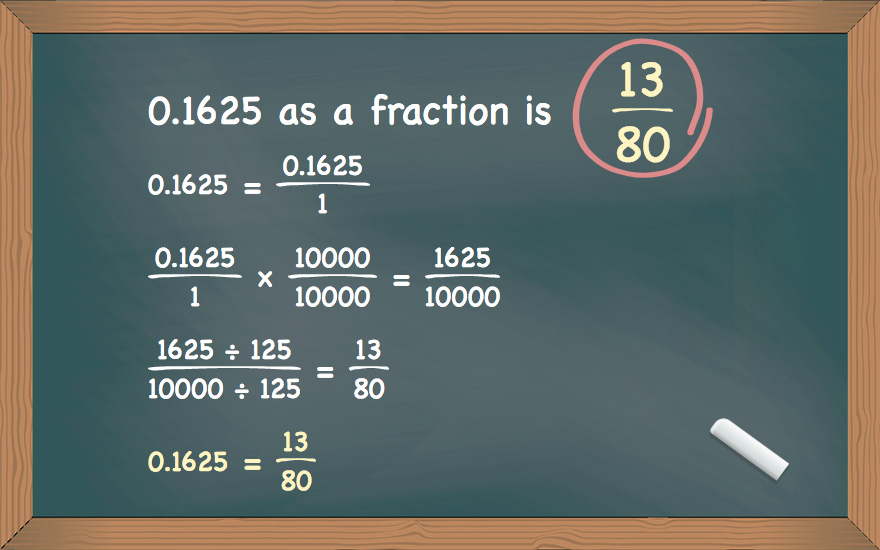 0.1625 as a fraction