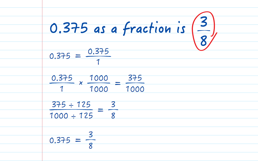 0.375 as a fraction