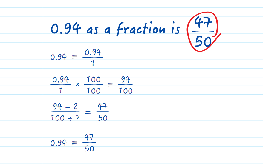0.94 as a fraction