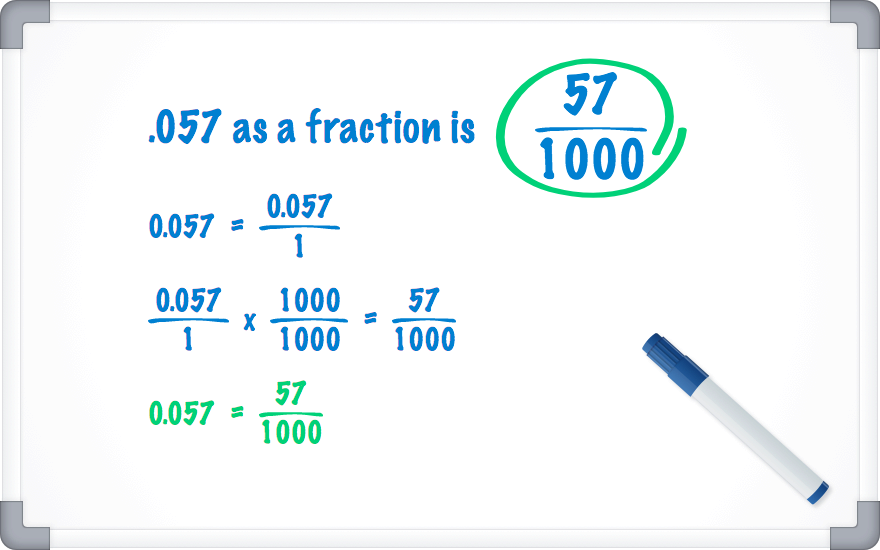 .057 as a fraction