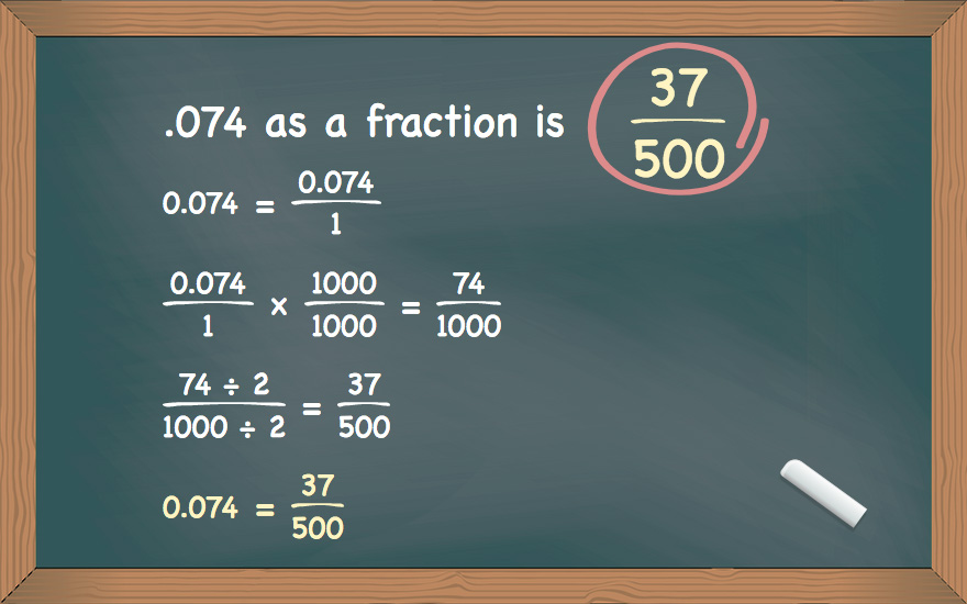 .074 as a fraction