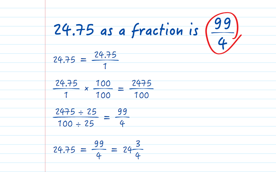 24.75 as a fraction