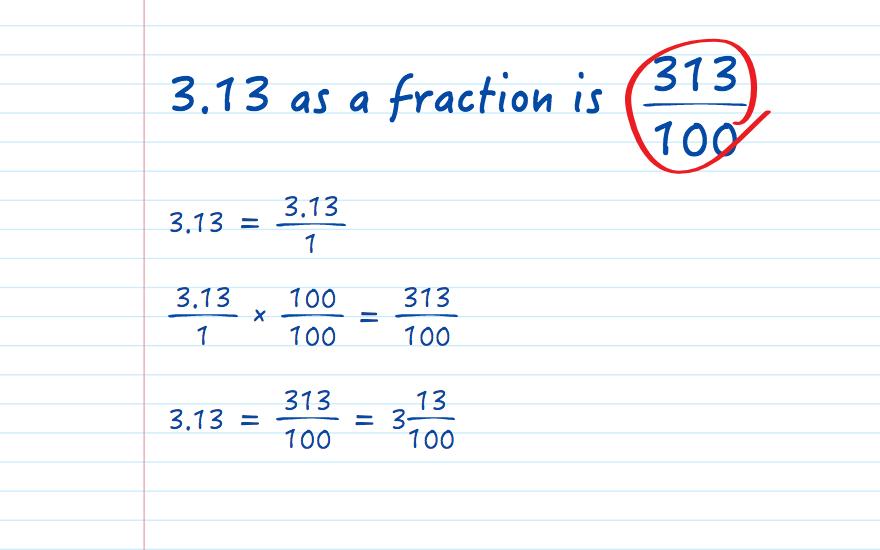 3.13 as a fraction