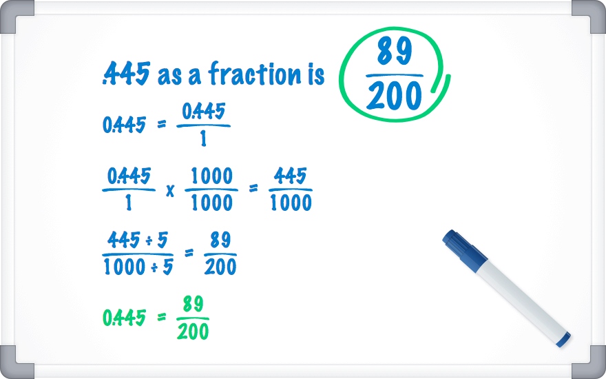 .445 as a fraction