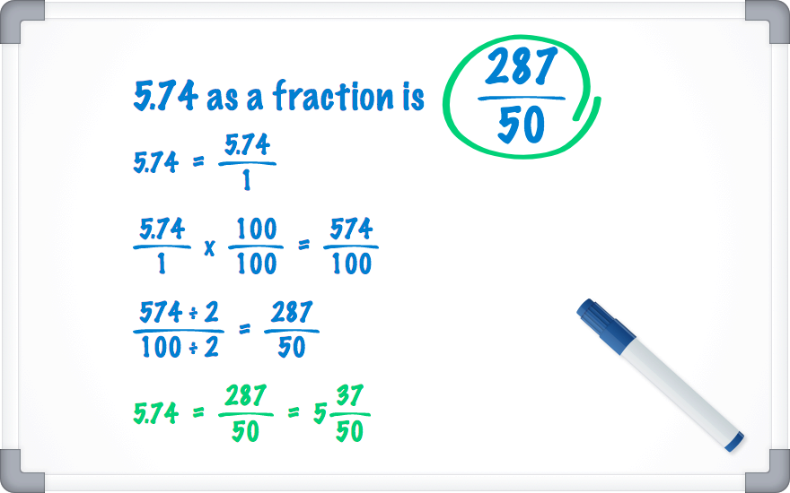 5.74 as a fraction