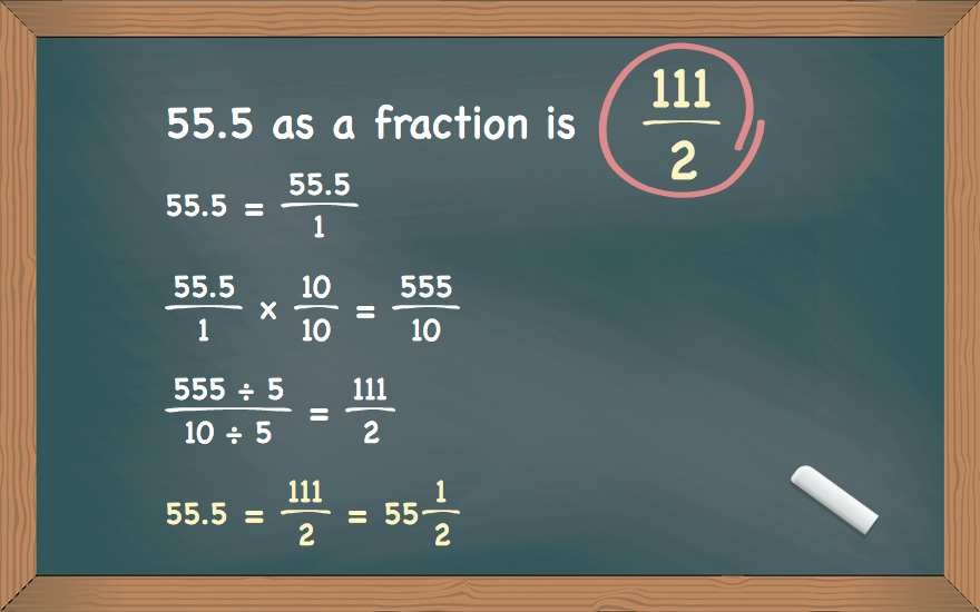 55.5 as a fraction