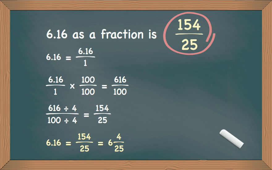 6.16 as a fraction