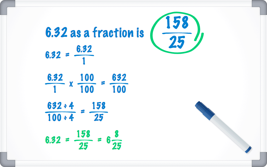 6.32 as a fraction