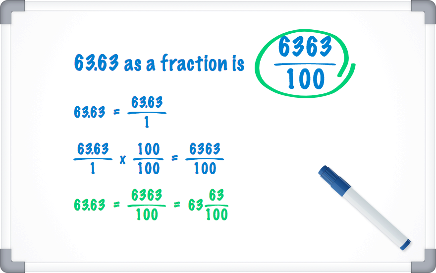 63.63 as a fraction