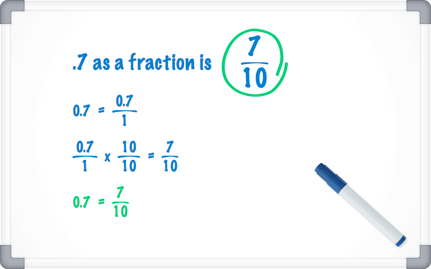 .7 as a fraction