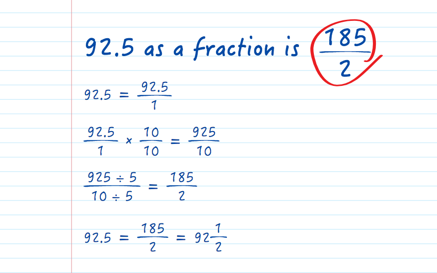 92.5 as a fraction
