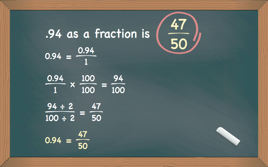 .94 as a fraction