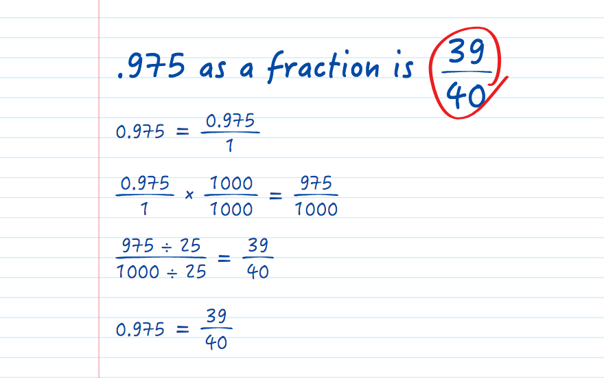 .975 as a fraction